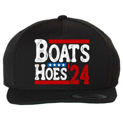 Boats And Hoes 2024 Gift Election Funny 2024 Election Humor Gift Wool Snapback Cap