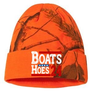 Boats And Hoes 2024 Gift Election Funny 2024 Election Humor Gift Kati Licensed 12" Camo Beanie