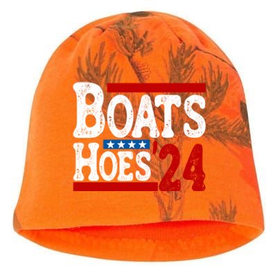 Boats And Hoes 2024 Gift Election Funny 2024 Election Humor Gift Kati - Camo Knit Beanie