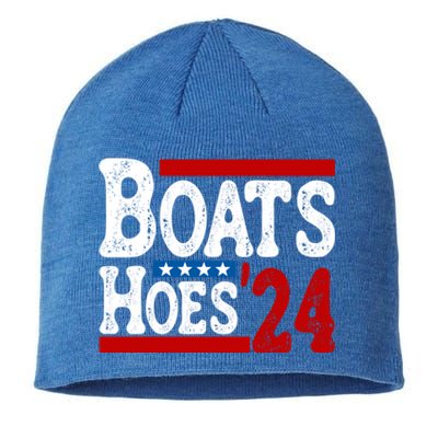 Boats And Hoes 2024 Gift Election Funny 2024 Election Humor Gift Sustainable Beanie