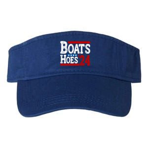 Boats And Hoes 2024 Gift Election Funny 2024 Election Humor Gift Valucap Bio-Washed Visor