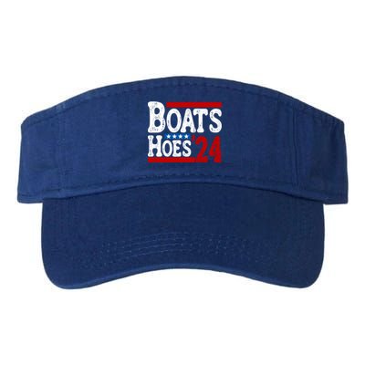 Boats And Hoes 2024 Gift Election Funny 2024 Election Humor Gift Valucap Bio-Washed Visor