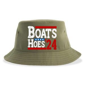 Boats And Hoes 2024 Gift Election Funny 2024 Election Humor Gift Sustainable Bucket Hat