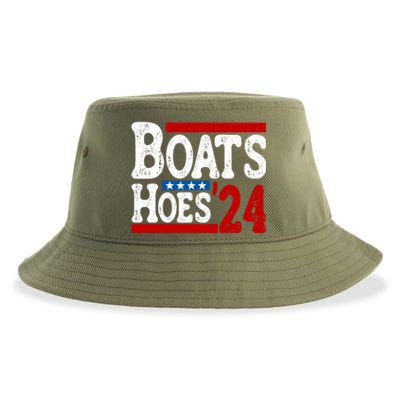 Boats And Hoes 2024 Gift Election Funny 2024 Election Humor Gift Sustainable Bucket Hat