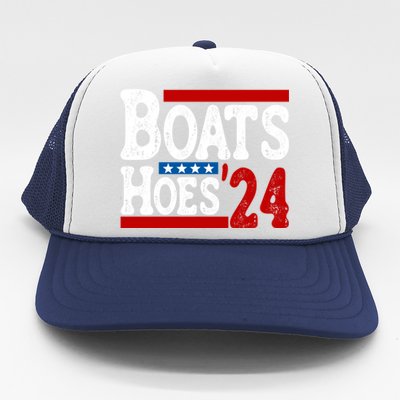 Boats And Hoes 2024 Gift Election Funny 2024 Election Humor Gift Trucker Hat