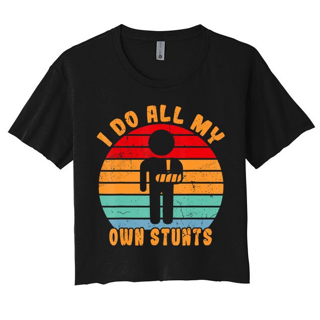 Broken Arm Hand Wrist Elbow Injury Get Well Soon Gifts Women's Crop Top Tee