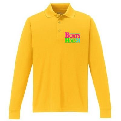 Boats And Hoes 2024 Performance Long Sleeve Polo