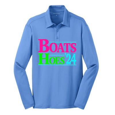 Boats And Hoes 2024 Silk Touch Performance Long Sleeve Polo