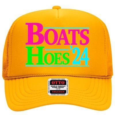 Boats And Hoes 2024 High Crown Mesh Back Trucker Hat