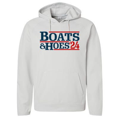 Boats And Hoes 2024 Election Funny Performance Fleece Hoodie