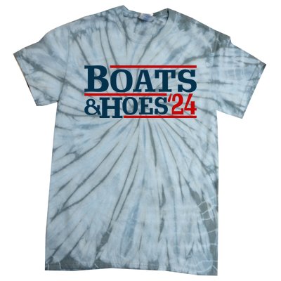 Boats And Hoes 2024 Election Funny Tie-Dye T-Shirt