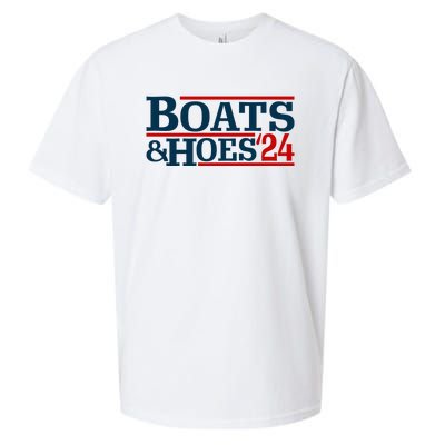 Boats And Hoes 2024 Election Funny Sueded Cloud Jersey T-Shirt