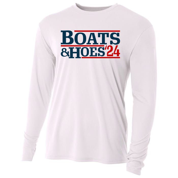 Boats And Hoes 2024 Election Funny Cooling Performance Long Sleeve Crew