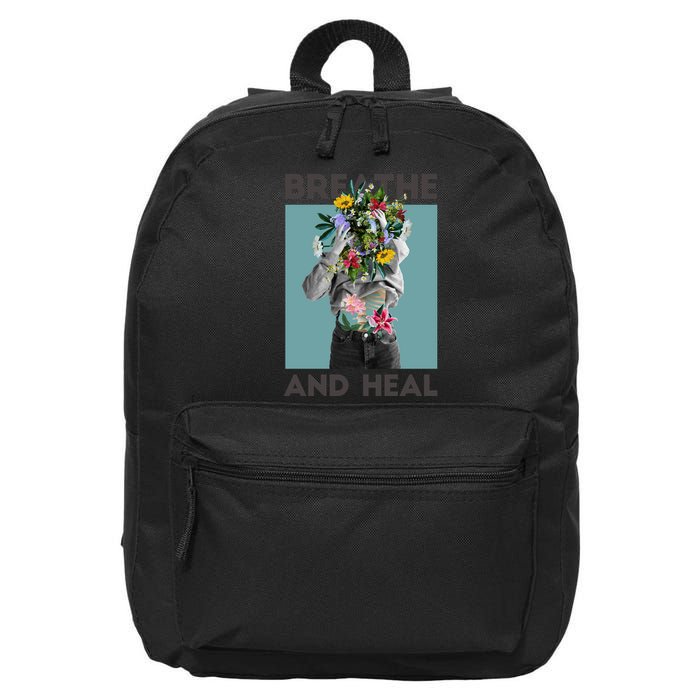 Breathe And Heal Floral 16 in Basic Backpack