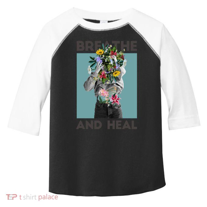 Breathe And Heal Floral Toddler Fine Jersey T-Shirt