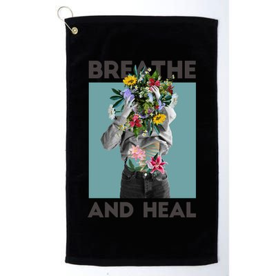 Breathe And Heal Floral Golf Towel