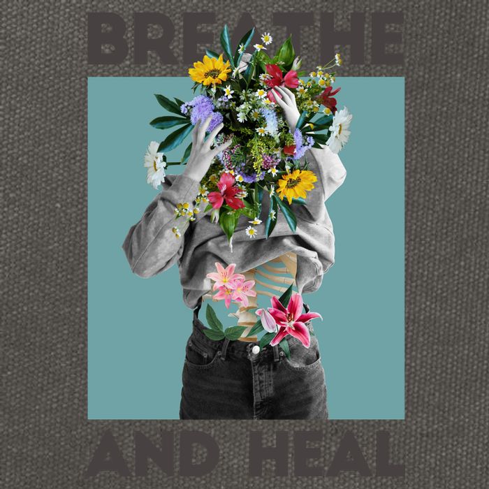 Breathe And Heal Floral Cotton Canvas Backpack