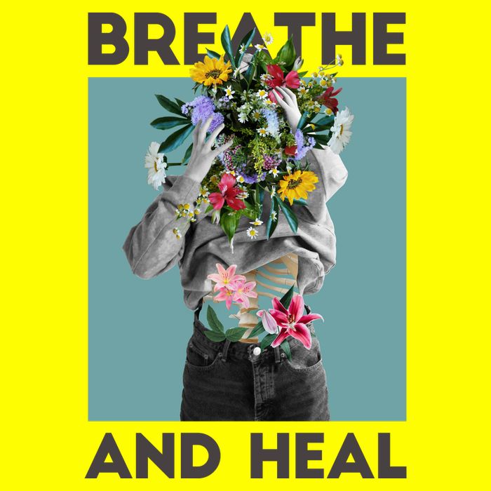 Breathe And Heal Floral 11oz C Handle Ceramic Mug