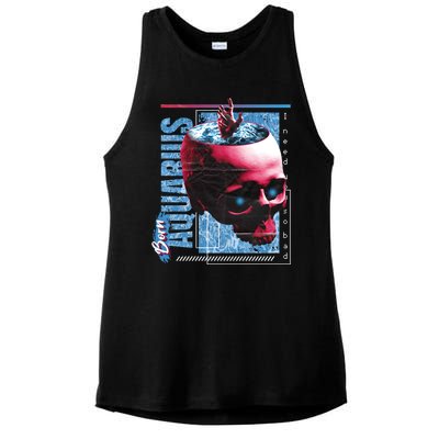 Born Aquarius Horoscope Ladies PosiCharge Tri-Blend Wicking Tank