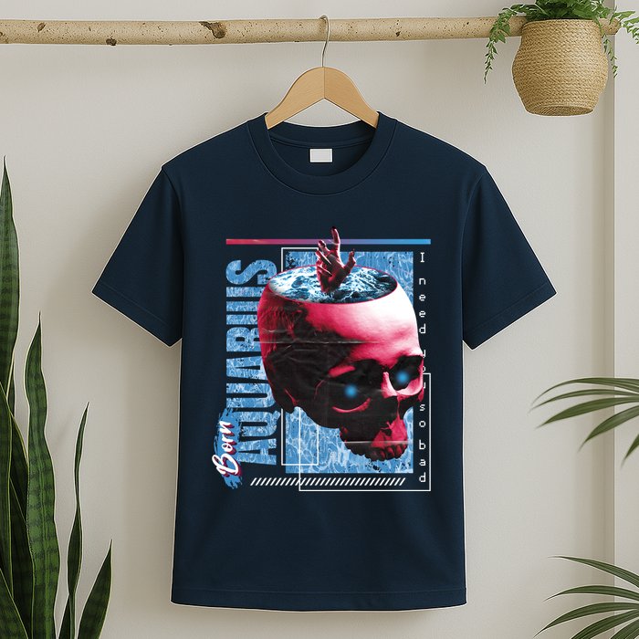Born Aquarius Horoscope T-Shirt