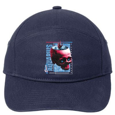 Born Aquarius Horoscope 7-Panel Snapback Hat