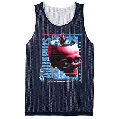 Born Aquarius Horoscope Mesh Reversible Basketball Jersey Tank