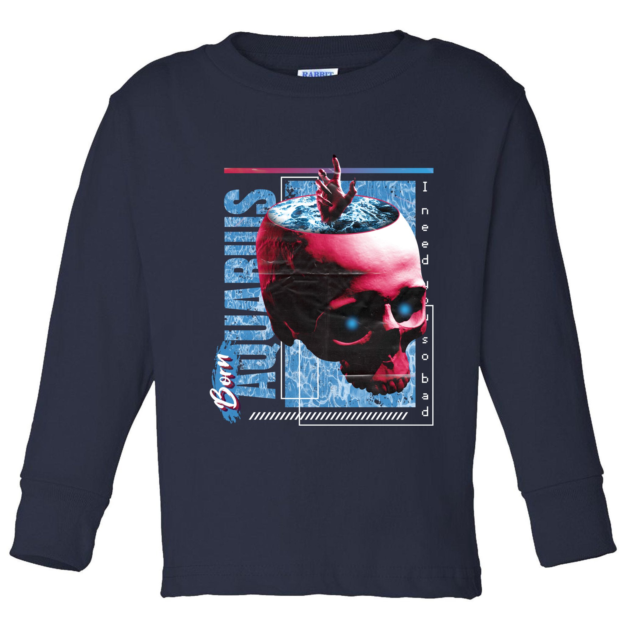 Born Aquarius Horoscope Toddler Long Sleeve Shirt