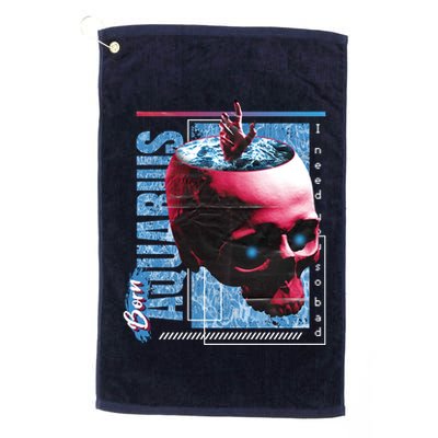 Born Aquarius Horoscope Golf Towel