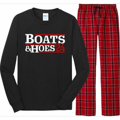 Boats And Hoes 2024 Election Funny Long Sleeve Pajama Set