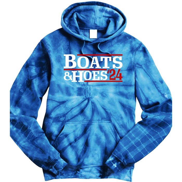 Boats And Hoes 2024 Election Funny Tie Dye Hoodie