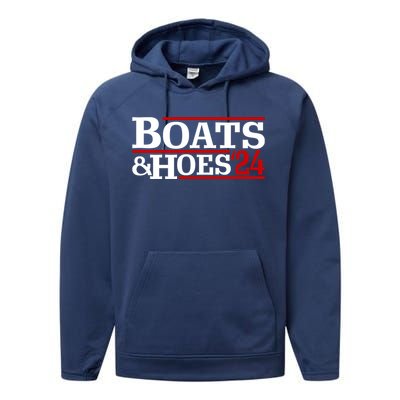 Boats And Hoes 2024 Election Funny Performance Fleece Hoodie