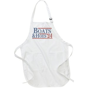 Boats And Hoes 2024 Election Funny Full-Length Apron With Pockets