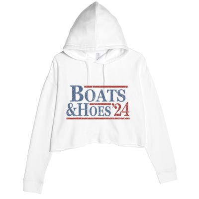 Boats And Hoes 2024 Election Funny Crop Fleece Hoodie