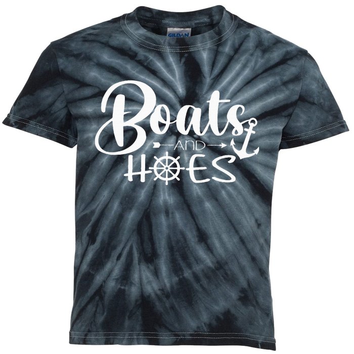 Boats And Hoes Kids Tie-Dye T-Shirt