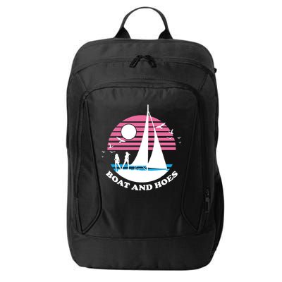 Boats And Hoes Retro Sunset Funny City Backpack