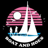 Boats And Hoes Retro Sunset Funny Flatbill Hat