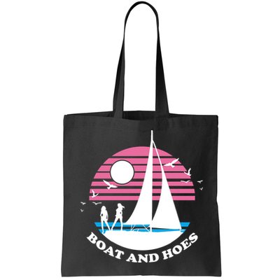 Boats And Hoes Retro Sunset Funny Bag