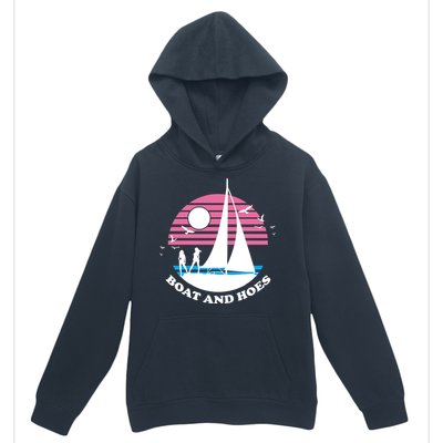 Boats And Hoes Retro Sunset Funny Urban Pullover Hoodie