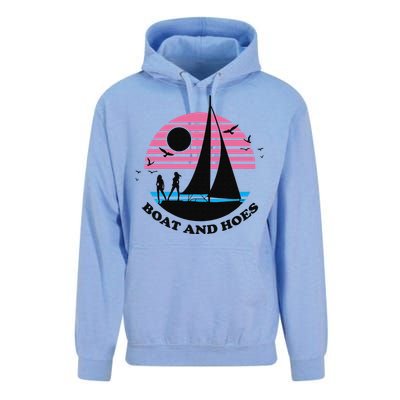 Boats And Hoes Retro Sunset Funny Unisex Surf Hoodie