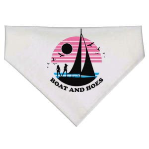 Boats And Hoes Retro Sunset Funny USA-Made Doggie Bandana