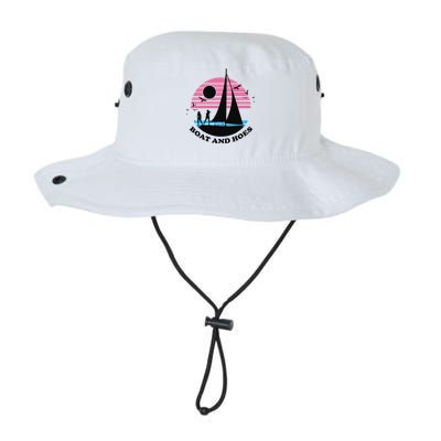 Boats And Hoes Retro Sunset Funny Legacy Cool Fit Booney Bucket Hat