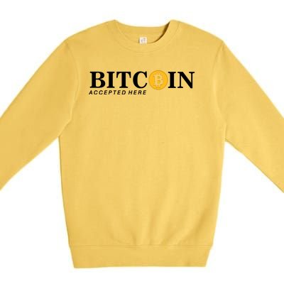 Bitcoin Accepted Here Premium Crewneck Sweatshirt