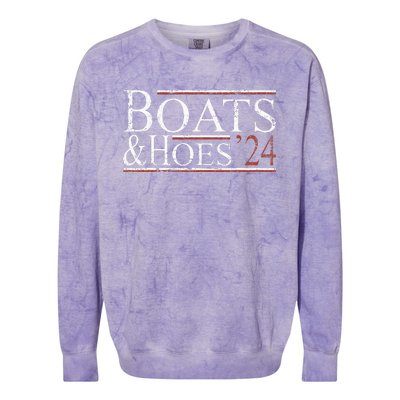 Boats And Hoes 2024 Political Election Colorblast Crewneck Sweatshirt