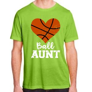 Ball Aunt Heart Funny Basketball Aunt Gift Adult ChromaSoft Performance T-Shirt