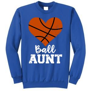 Ball Aunt Heart Funny Basketball Aunt Gift Sweatshirt