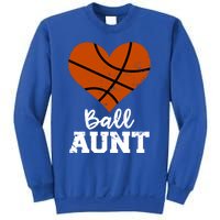 Ball Aunt Heart Funny Basketball Aunt Gift Sweatshirt