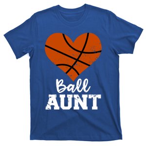 Ball Aunt Heart Funny Basketball Aunt Gift T-Shirt