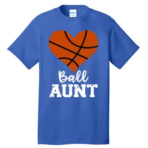 Ball Aunt Heart Funny Basketball Aunt Gift Tall T-Shirt