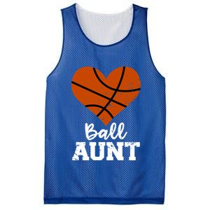 Ball Aunt Heart Funny Basketball Aunt Gift Mesh Reversible Basketball Jersey Tank