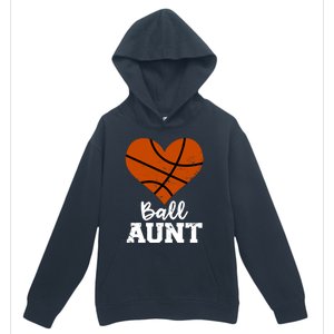 Ball Aunt Heart Funny Basketball Aunt Gift Urban Pullover Hoodie